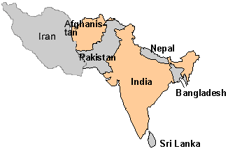 map of countries covered by SRO - New Delhi